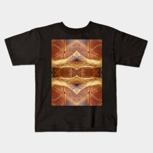 Golden Wood Grain Crown (Large print) by Adelaide Artist Avril Thomas Kids T-Shirt